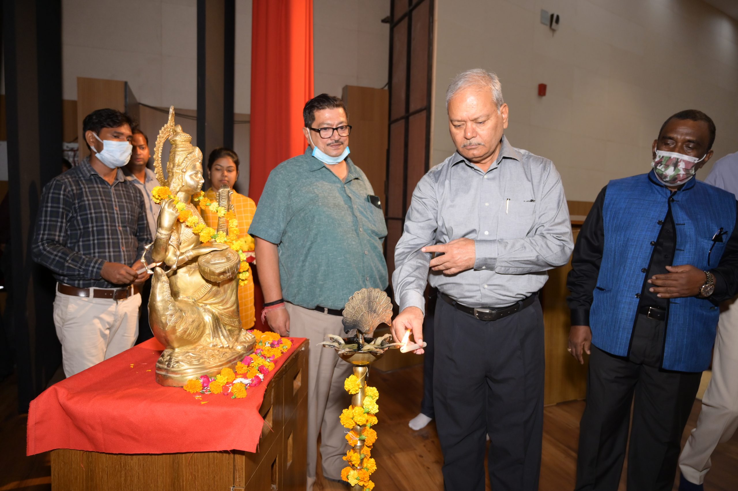 Lighting of lamp – Hon’ble Vice-Chancellor Prof . G.K. Singh 21st Foundation Day