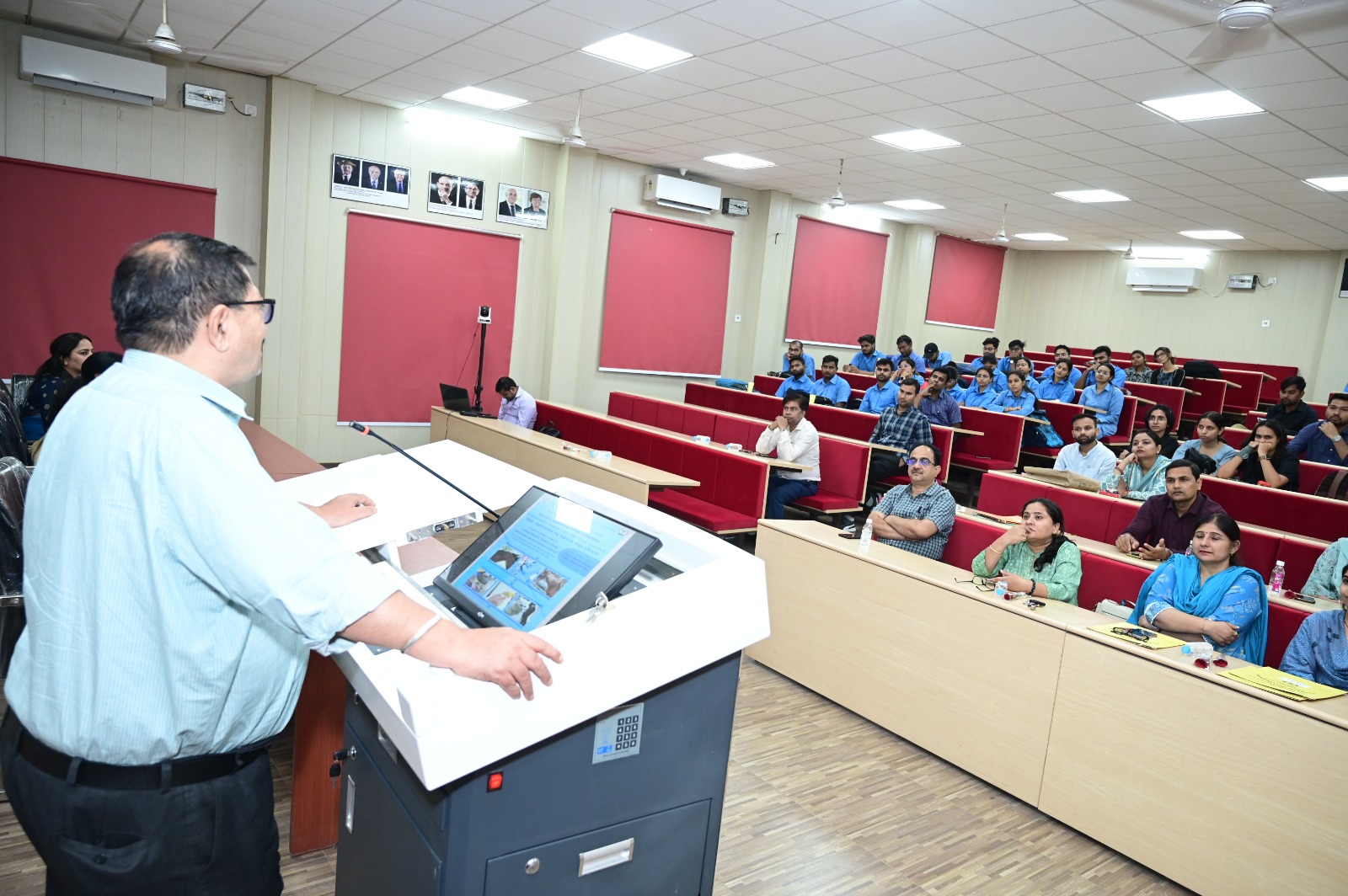 Professor Vikas Pathak,Dean, College of Veterinary Science and Animal Husbandry addressing the gathering on the occasion of World Veterinary Day 2025